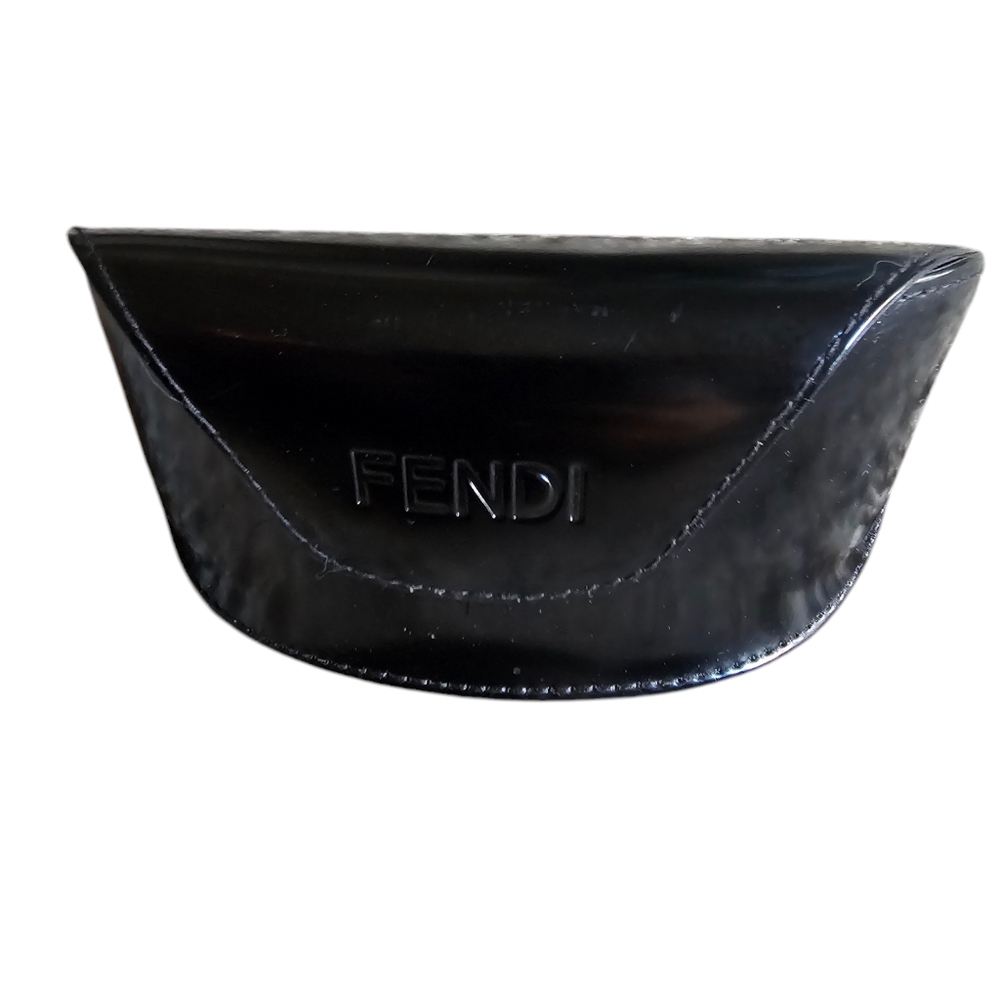 Fendi black minimalist logo‎ on a front glass case